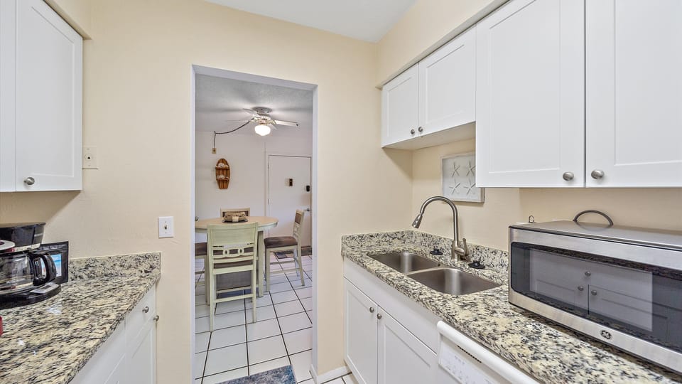 Fully stocked kitchen perfect for at-home meals.
