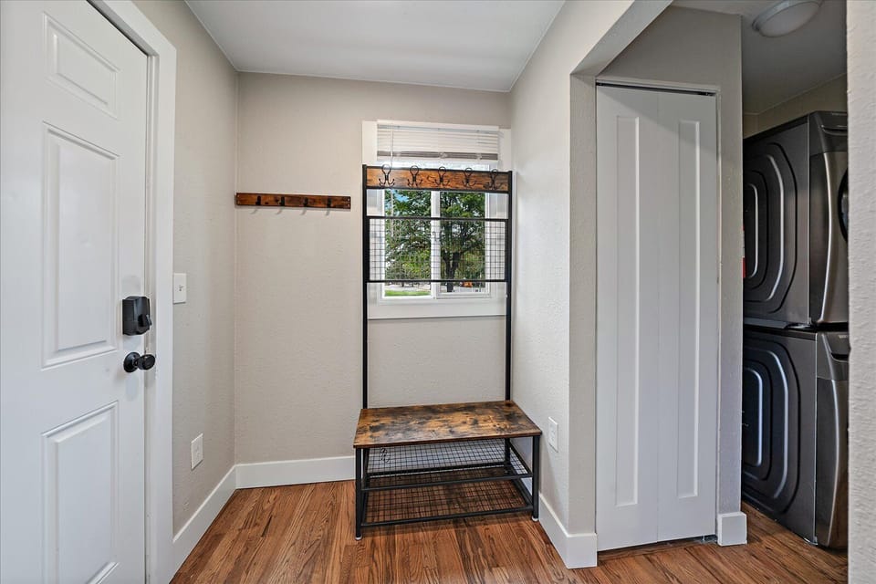 Mudroom and bench for shoes and coats