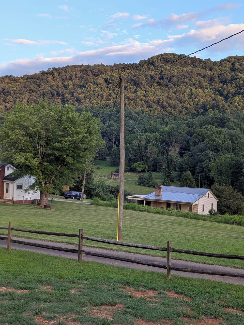  view coming up driveway