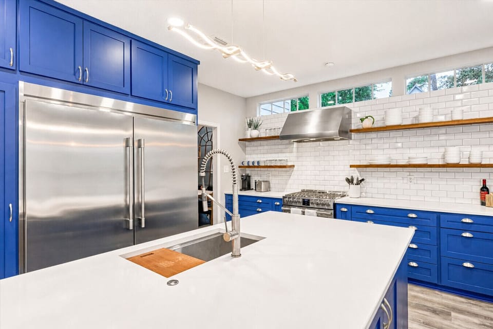 Oversized Kitchen Island with Integrated Sink