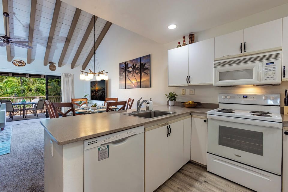 Bright and airy kitchen and living space
