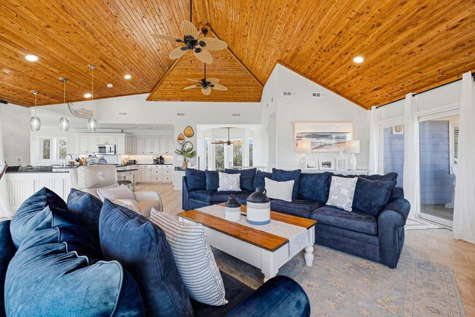 Top-Level Living Room with Deck Access