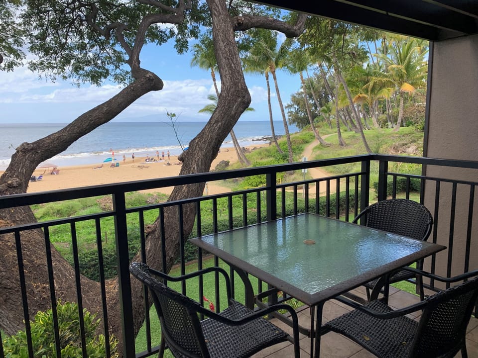 Beach view from lanai (balcony)