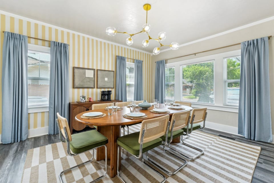 Enjoy a meal with friends in the beautiful dining room, seating for 8 w/buffet. 