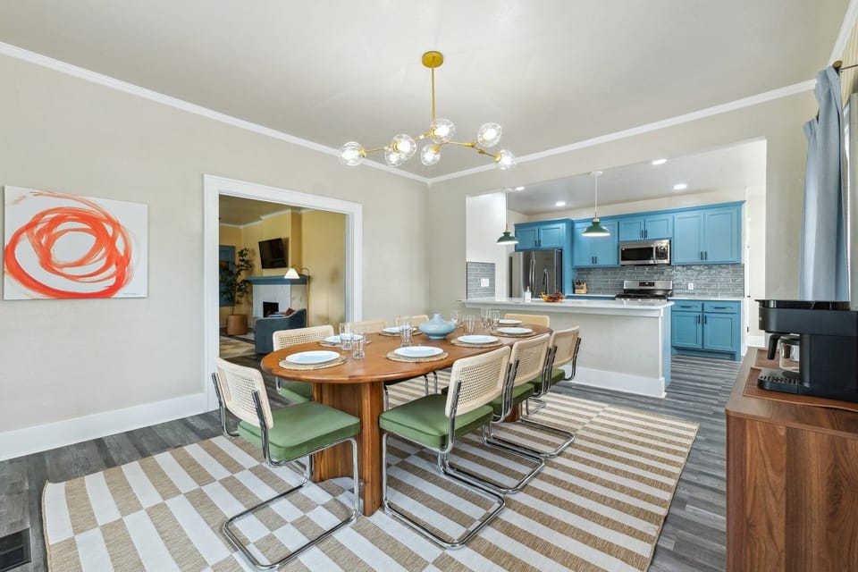 Enjoy a meal with friends in the beautiful dining room, seating for 8 w/buffet. 