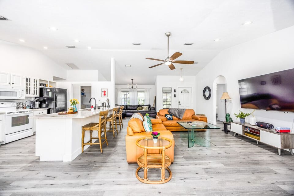 Spacious Living Room with an Open Floor Plan