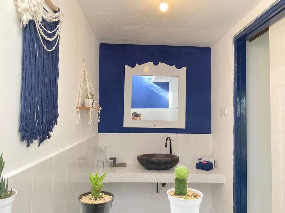 Deluxe Double Room, Garden View | Bathroom | Shower, bidet, towels, soap