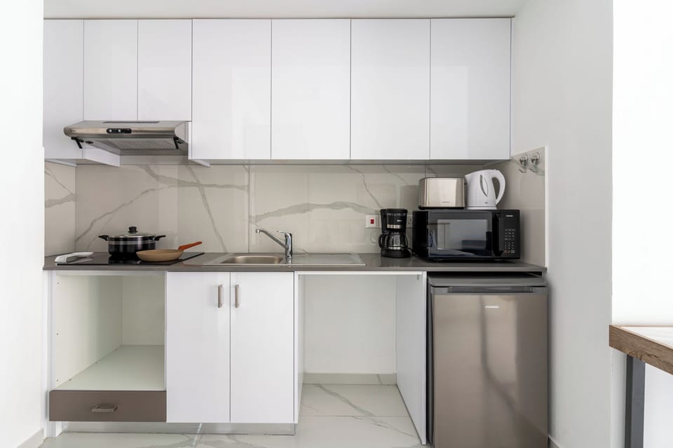 Studio, 1 Double Bed with Sofa bed, Kitchenette, City View | Private kitchenette | Espresso maker, coffee/tea maker, mini-fridge, microwave