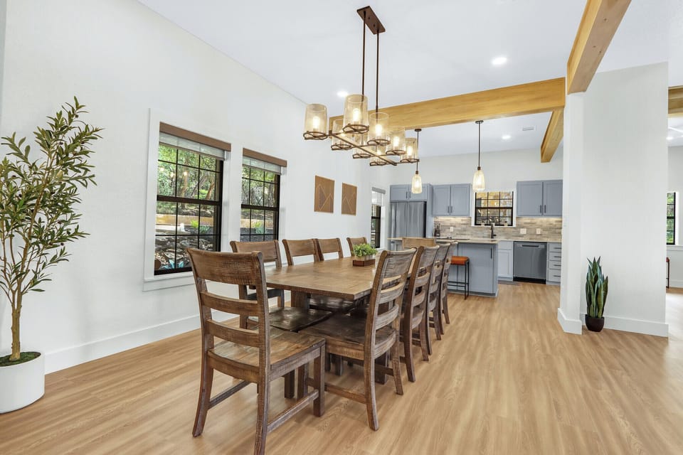Another view of the dining table