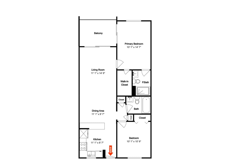Seaside Resort 207 Floor Plan