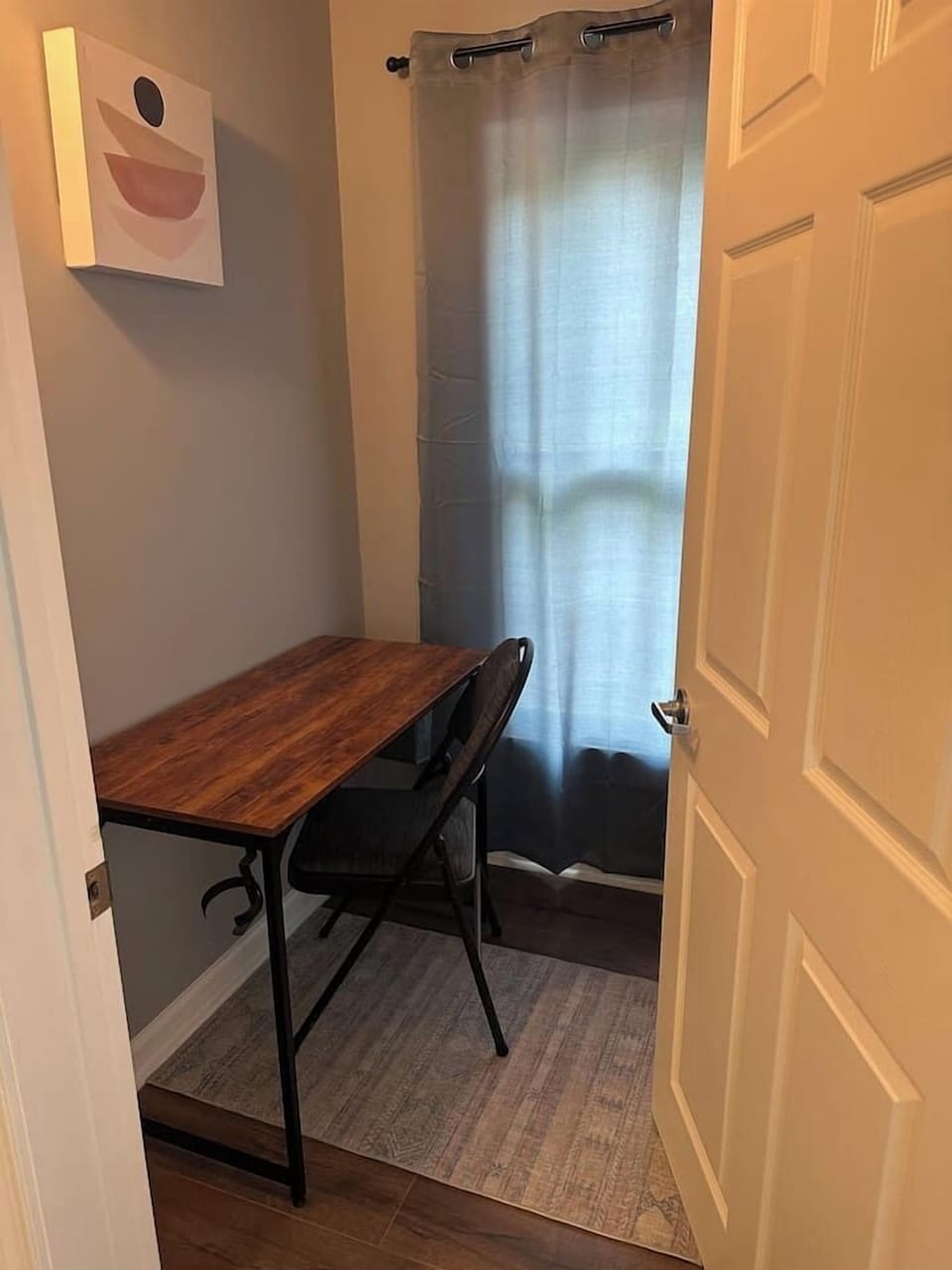 Designated Workspace with desk and chair