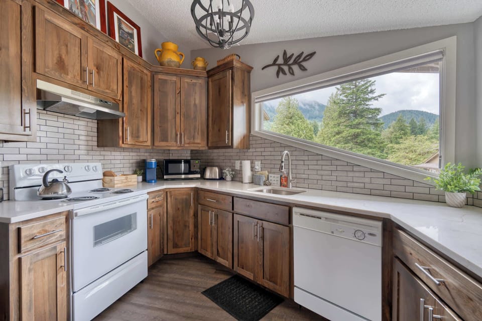 Kitchen with sink and dishwasher.