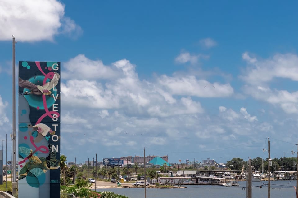 Welcome to Galveston view from the causeway