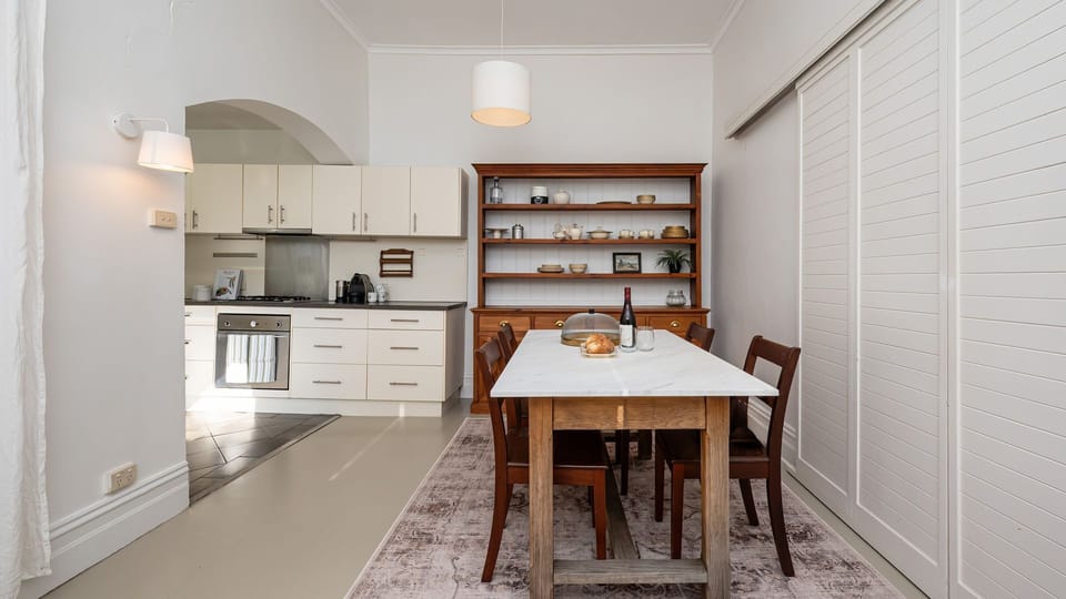 Dining and kitchen area