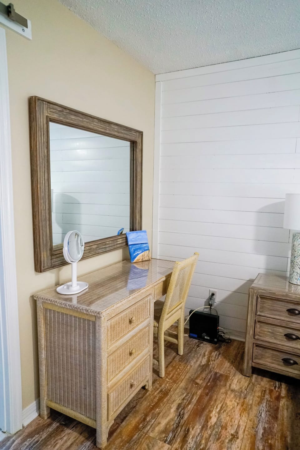 Master bedroom vanity and mirror