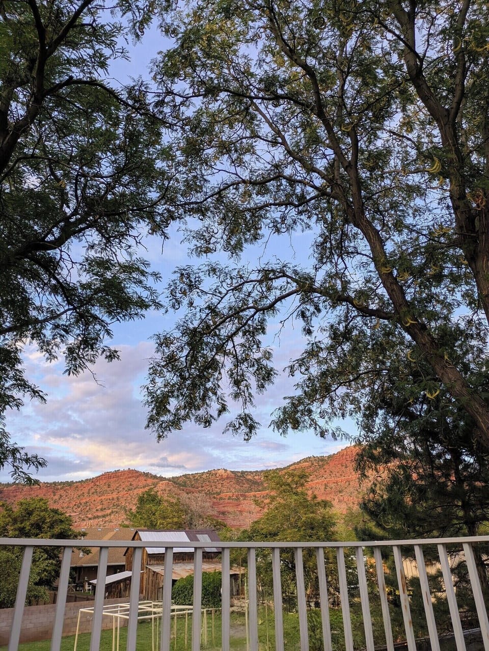 Red rock views from the balconies