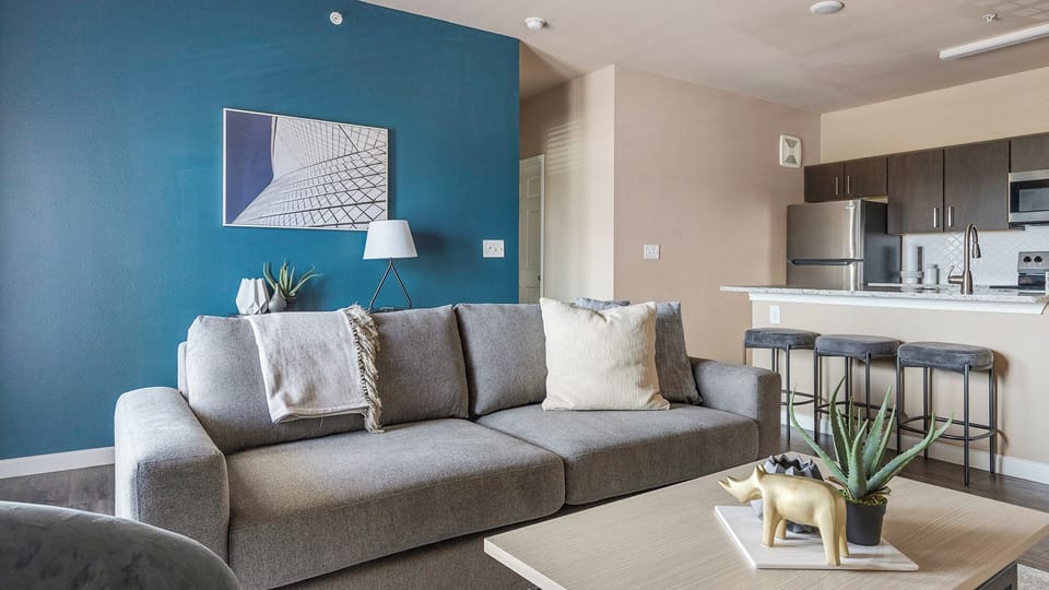 Apartment, 1 Bedroom | Living area | 50-inch Smart TV with digital channels