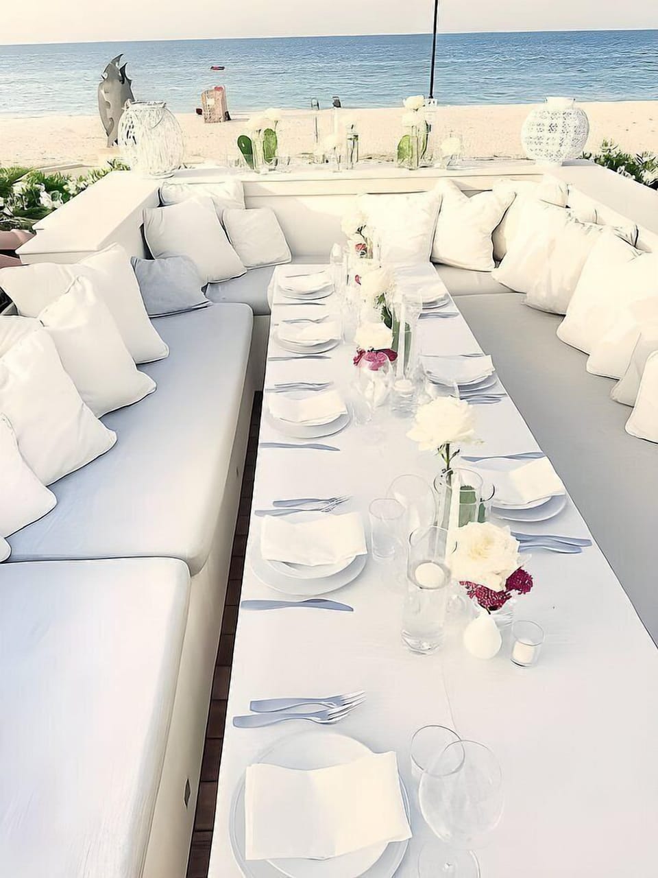 Outdoor banquet area