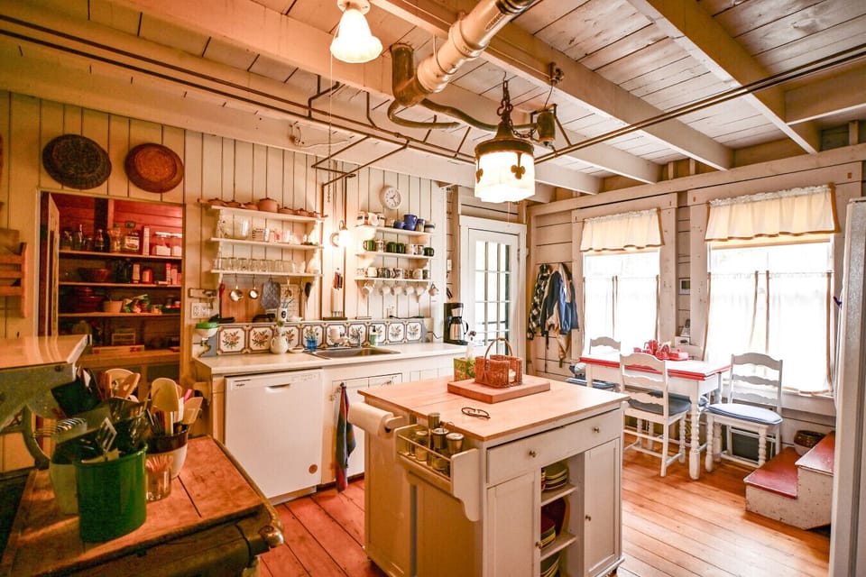 Kitchen with pantry and half bath