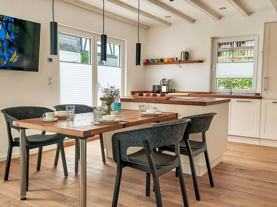 Furniture, Chair, Interior Design, Flooring, Table, Dining Room, Wood, Kitchen & Dining Room Table, Floor, Lighting