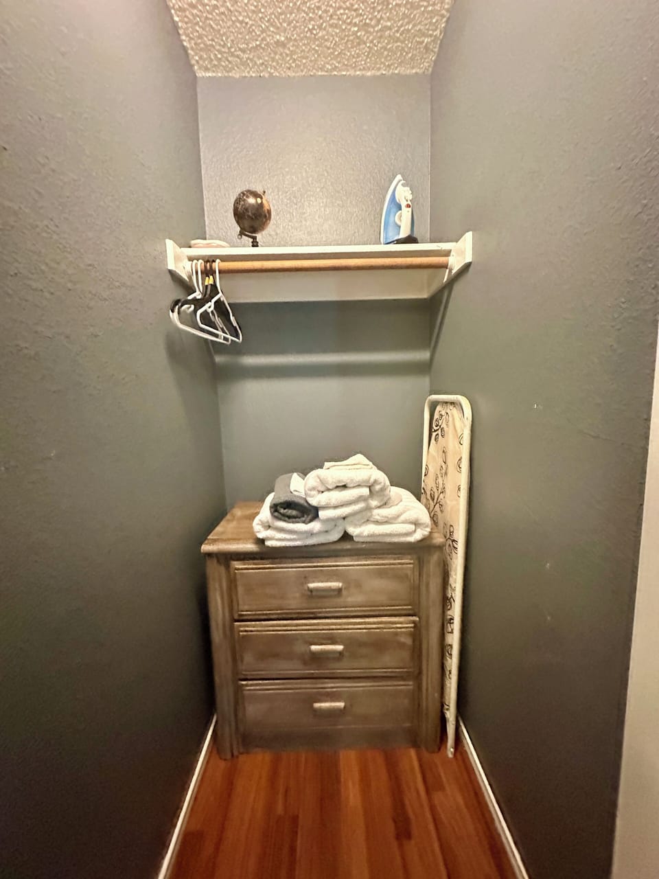 Bedroom 2: Closet, iron, board