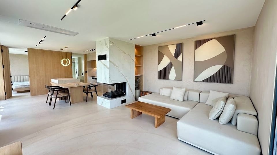 Luxury Villa, Mountain View | Living area | 65-inch Smart TV with digital channels
