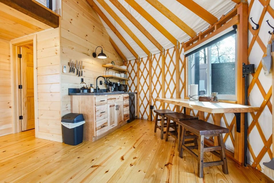 Kitchen and eat in dining.