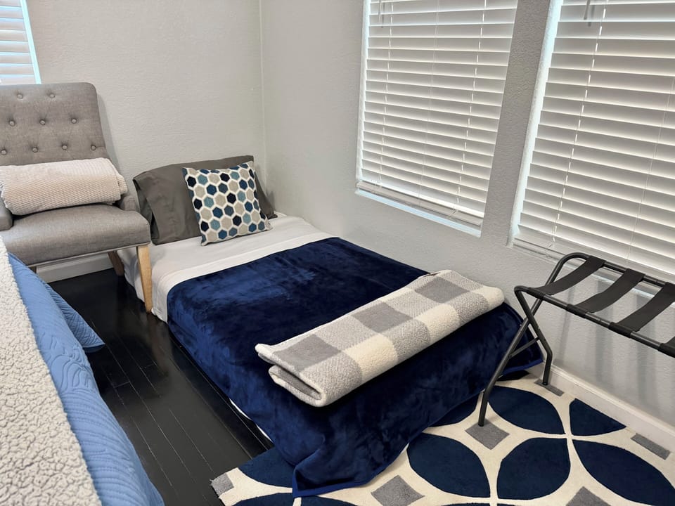We’re happy to provide an extra bed for a 5th guest upon request.