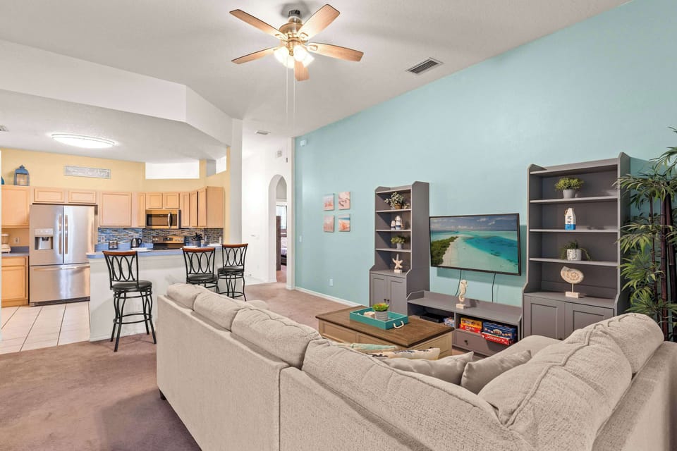 House, Multiple Beds, Pool Access, Pool View (Poolside At Calabay) | Living room | 42-inch flat-screen TV with digital channels