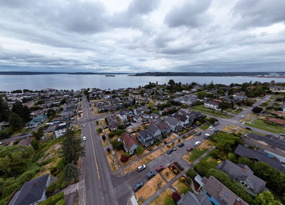 arial view of the neighborhood