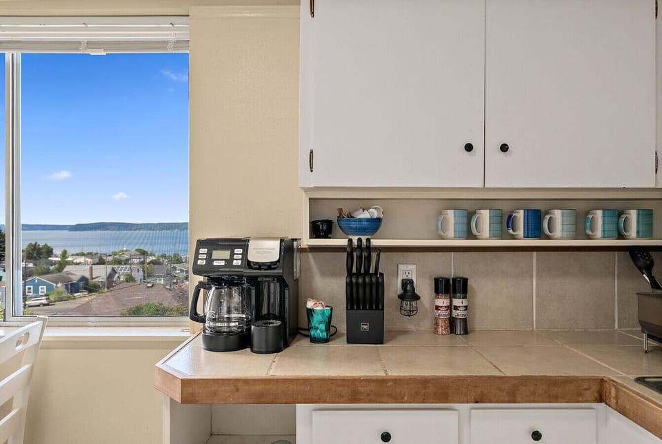 Coffee station with a view