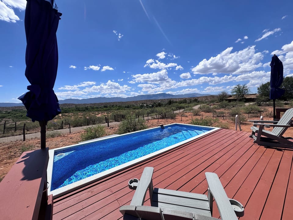 Pool with lounging deck