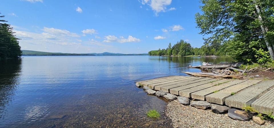 Peaceful waterfront views with a private shoreline and water.
