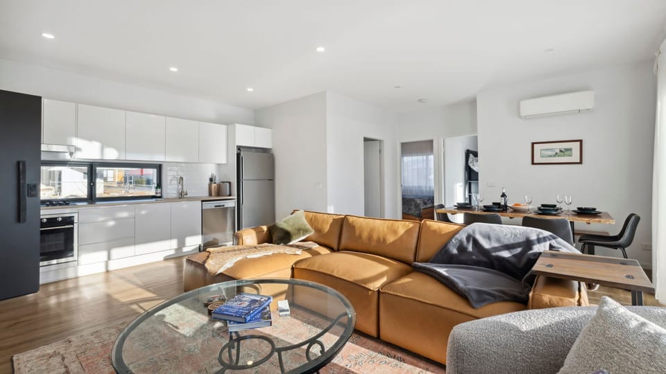 Living, kitchen, dining