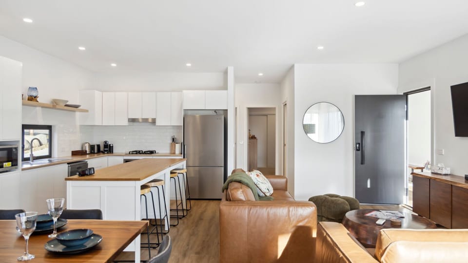 Living, kitchen, dining