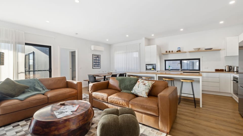 Living, kitchen, dining