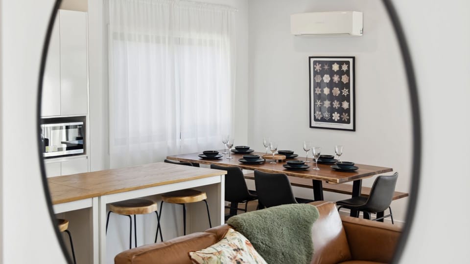 Living, kitchen, dining