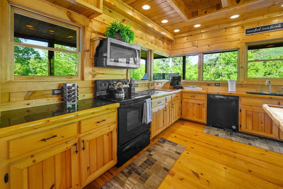 Modern comforts and fully stocked coffee bar