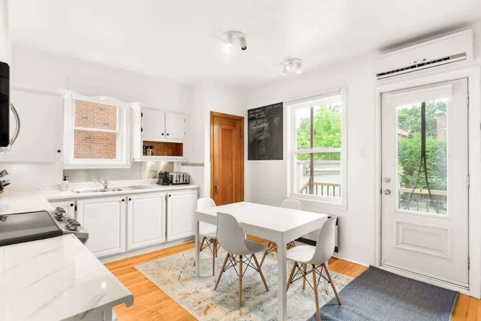 Open living space with dining area