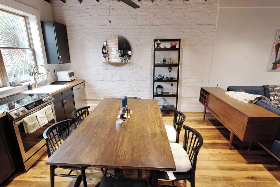Our home comes equipped with cooking essentials such as pots, pans, cooking utensils, plates, and utensils! 