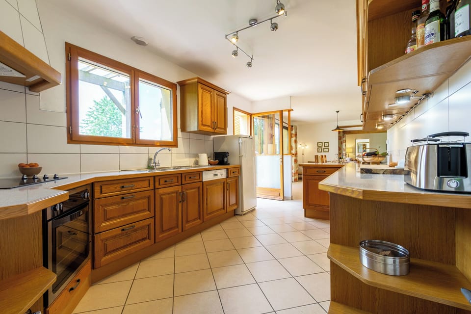 Open plan kitchen.