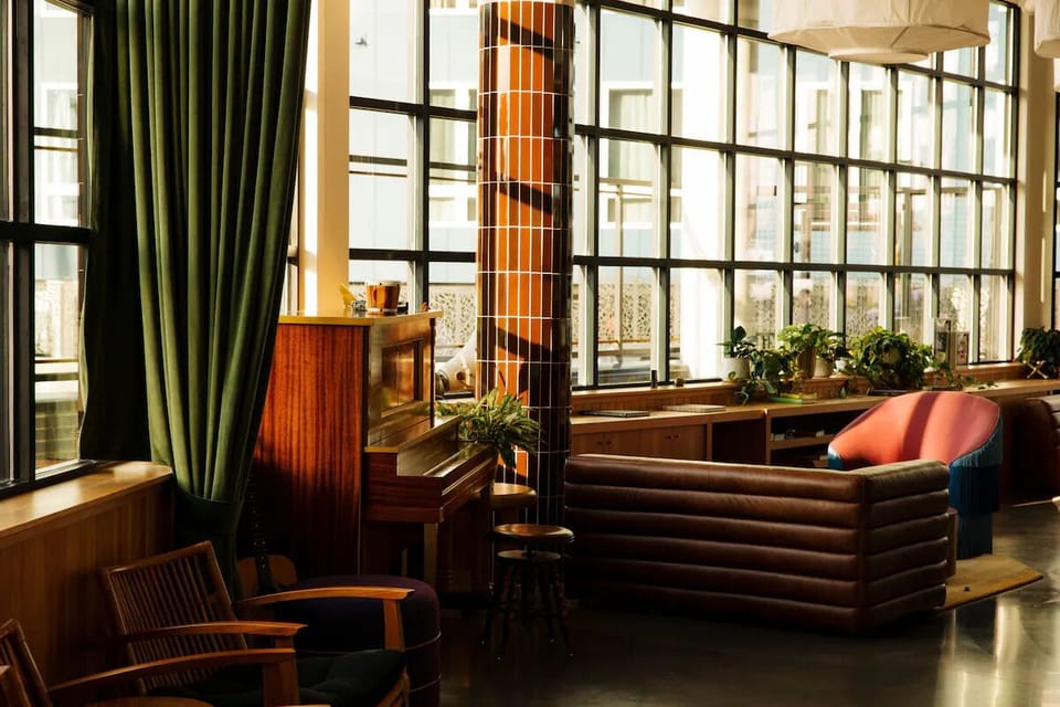 Linger by the windows and relax in warm afternoon light.