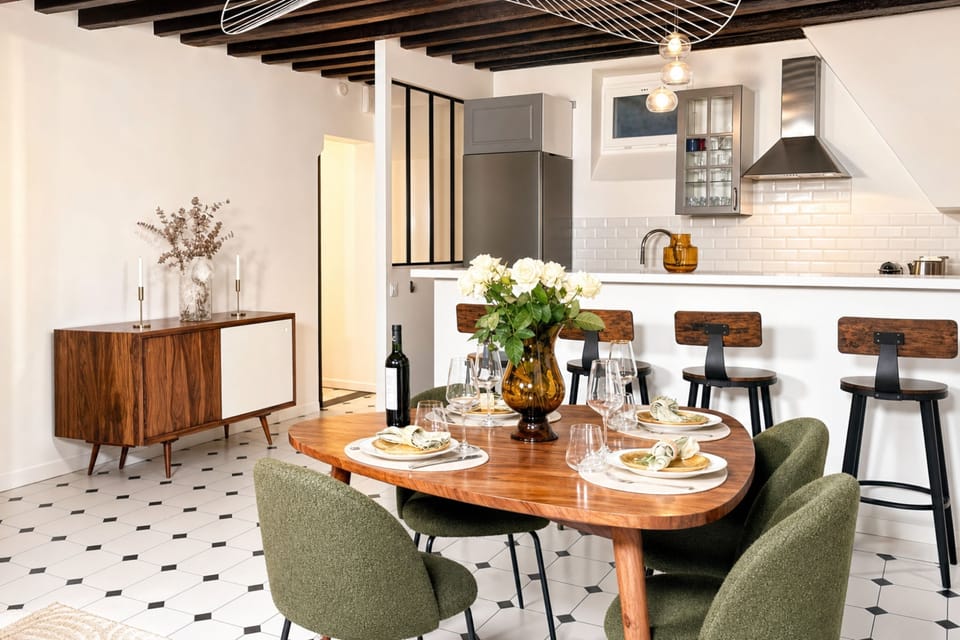 Signature Apartment, Courtyard View | Living area | 108-cm Smart TV with digital channels
