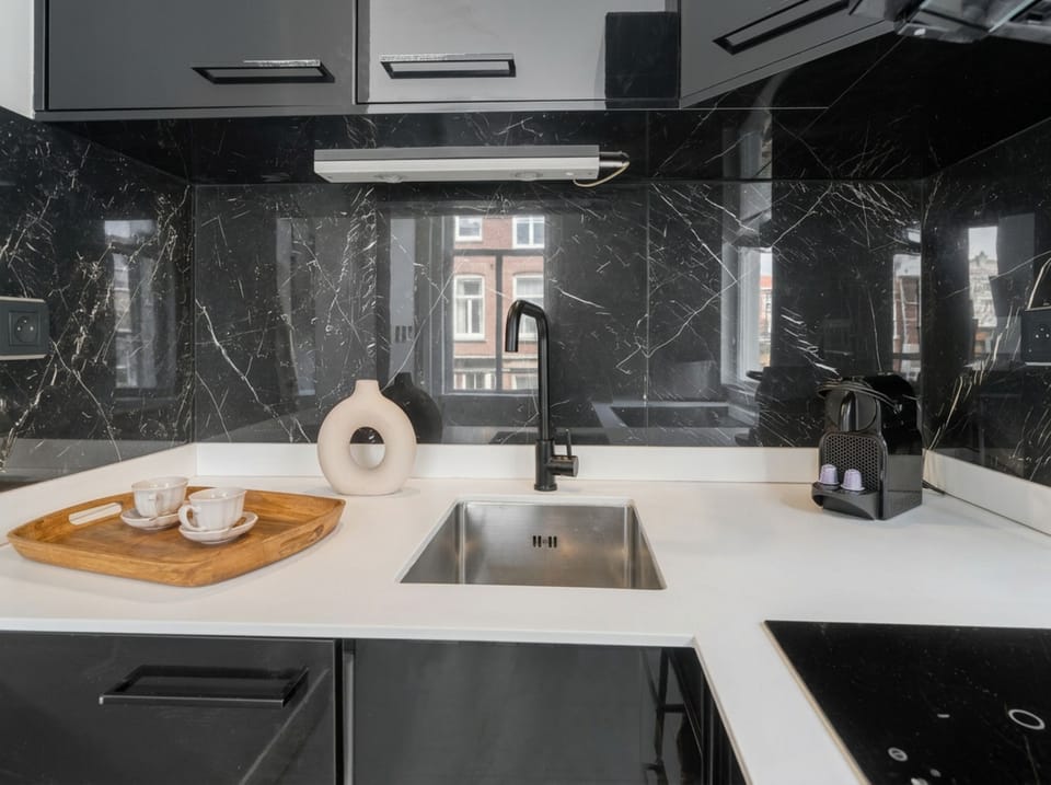 Superior Apartment, Garden View | Private kitchen | Espresso maker, electric kettle, toaster, freezer