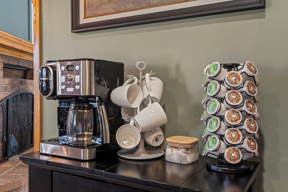 Fully stocked coffee bar!