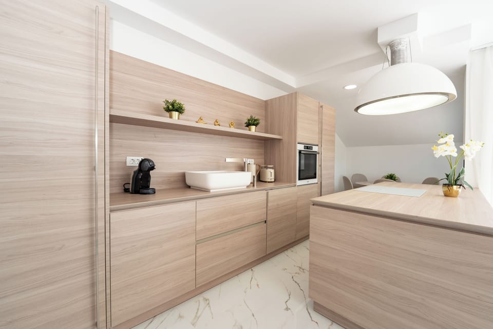 Comfort Apartment, 2 Bedrooms, Sea View | Private kitchen | Fridge, oven, stovetop, dishwasher
