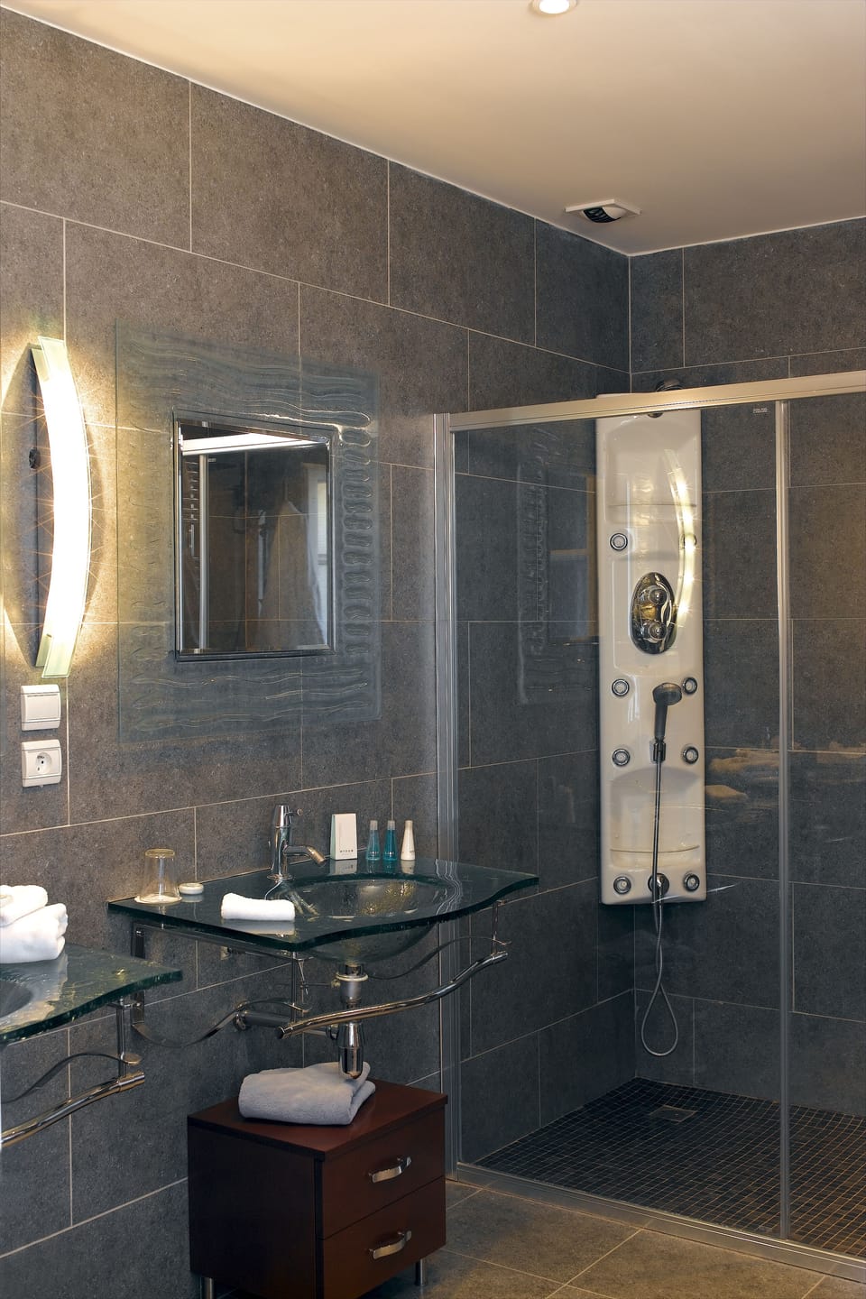 Suite | Bathroom | Free toiletries, hair dryer, bathrobes, towels