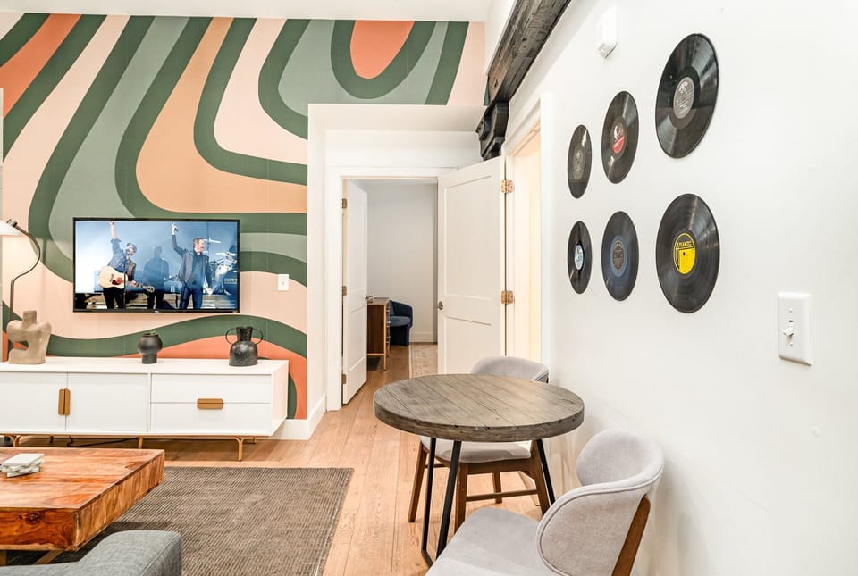 Unit 2: Dining area with a small table for 2.