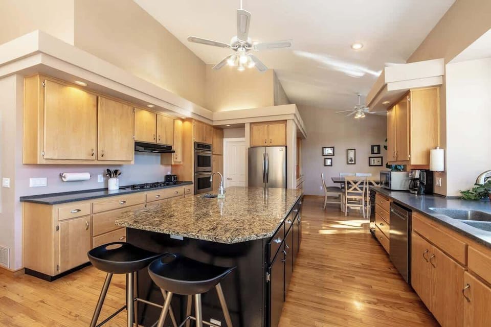 Fully stocked kitchen with everything you would need during your stay, high end touches throughout 