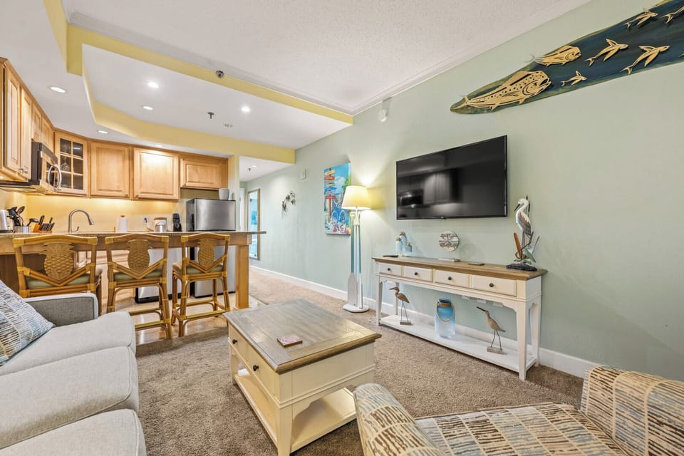Living Area with Queen Sleeper Sofa